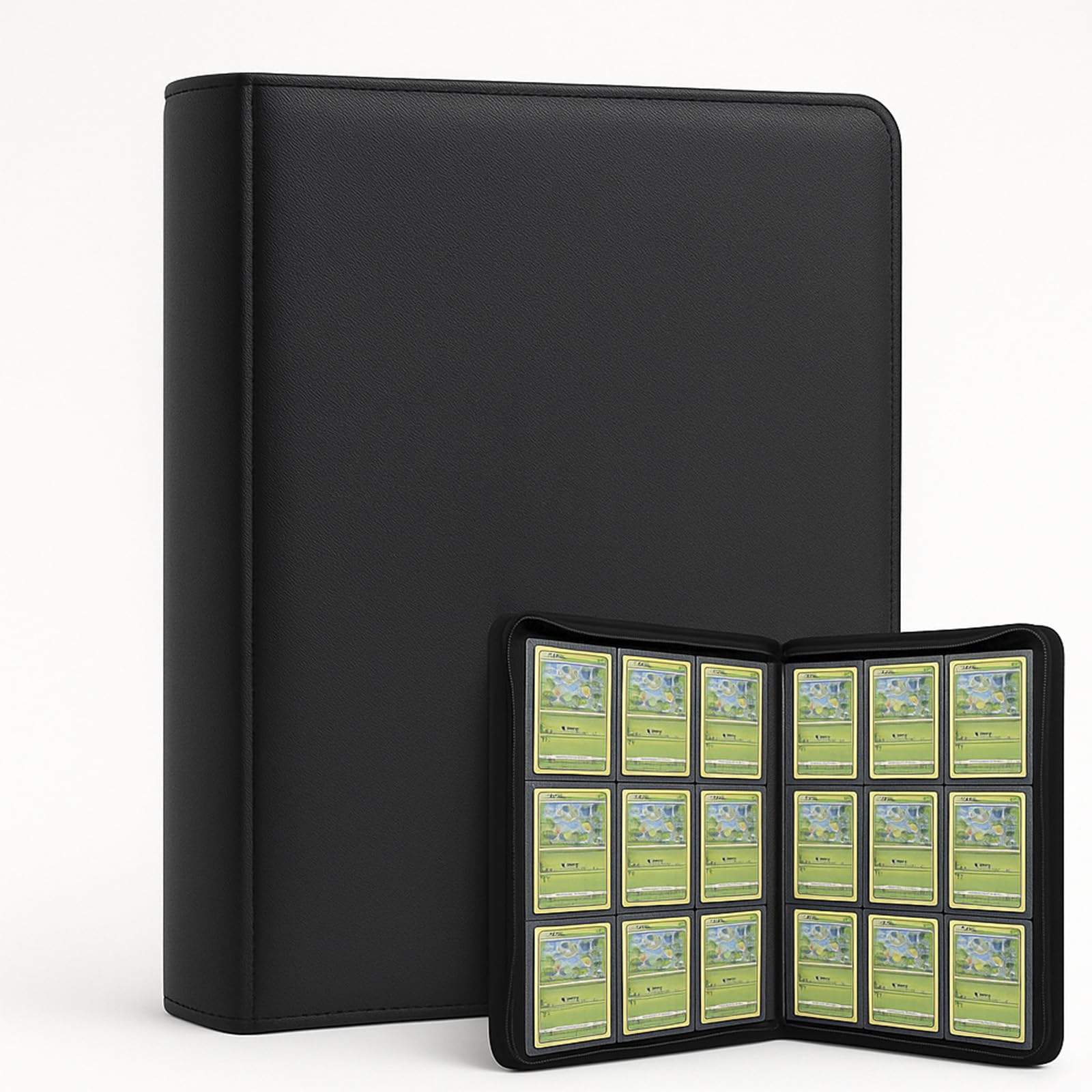 Top Loader Binder– 9 Pocket Pages Sleeves Hold up 360 Toploader Cards.Toploader Card Binder with Sleeves for “3×4” Toploader Cards