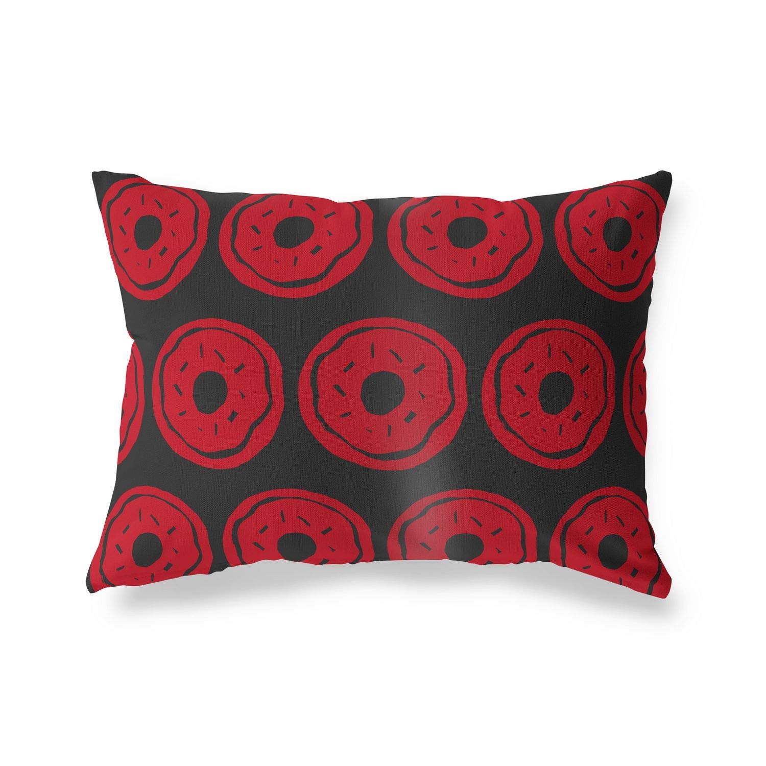 BonaMaison Decorative Cushion Cover, Red Black Throw Pillow Covers, Home Decorative Pillowcases for Livingroom, Sofa, Bedroom, Size: 45X60 Cm - Designed and Manufactured in Turkey