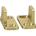 National Hardware N700-113 Interior Sliding Barn Door Hardware Double Floor Guide, 1 3/4 in, Brushed Gold