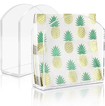 Amazon Brilliant Life アクリルナプキンホルダー クリアスクエアペーパーナプキンホルダー テーブル用 ディナーナプキンディスペンサー キッチン レストラン 装飾 バーアクセサリー 2パック Brilliant Life ナプキンスタンド