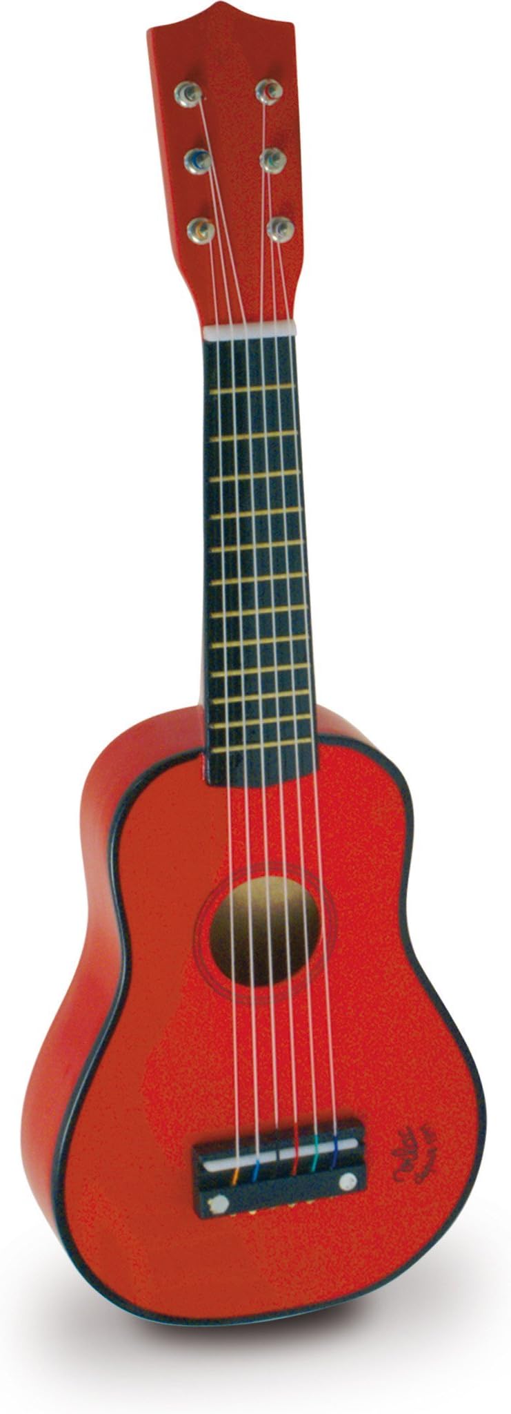 Vilac 8306 Red Wooden Guitar for Kids Ages 3+ Beginner Musical Toy 52cm