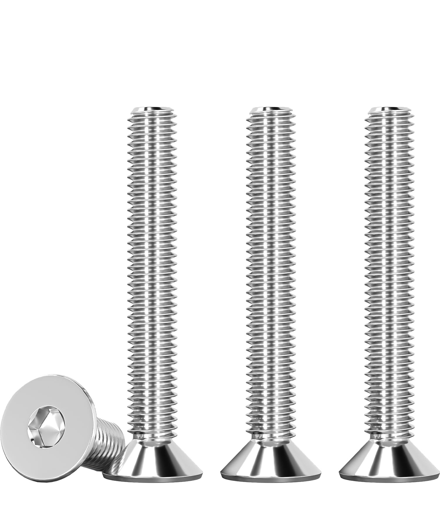 Drenky M5 Bolts, Socket Screws DIN 7991 / ISO 10642 Countersunk Bolts Rustproof Hex Screws 304 Stainless Steel Machine Screws Fully Thread, M5 X 40mm, 25 Pcs — image 1