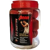 Penn Head Ballistic 2.0 Racquetballs - Red Color - Value Pack/12-Ball Jug