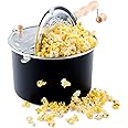 Franklin's Gourmet Popcorn Popper - 6 Quarts Original Stovepop Popcorn Maker with FREE Organic Popcorn Kit - Delicious & Healthy Movie Theater Popcorn - Homemade Popcorn Machine Just Like the Movies