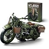 Nifeliz Motorcycle WLA Model Toy for Adults, Classic Military Bike Building Set with Authentic Features, Collectible Display 