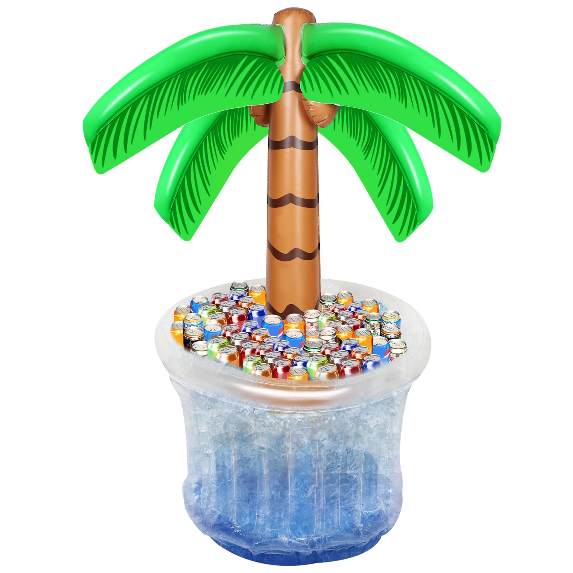 Photo 1 of Zcaukya Inflatable Palm Tree Cooler, 60" Blow Up for Tropical Party, Hawaiian Supplies Pool Decorations (1 Pack Palm Tree Cooler)
