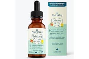 NutraWag Urinary Care+ for Dogs | Human-Grade + Canadian Made - Urinary Tract Support Liquid with D-Mannose, Cranberry, Dande