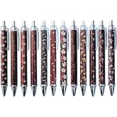 12PC Horror Pens Halloween Office Decor – Killer Claws Evil Eyes Vampire Teeth Red Balloon Clown Mask, Gothic Novelty Stationery, Scary Writing Pens, Spooky Gifts for Adults Men Women Teens