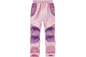 Buyboxs Kids Snow Pants Boys Waterproof Insulated Hiking Pants Youth Winter Warm Fleece Lined Ski Snowpants