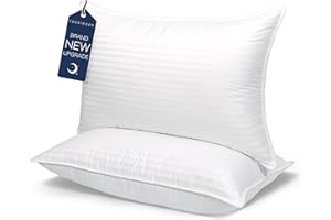 COZSINOOR Queen Size Bed Pillows for Sleeping: Hotel Quality, Set of 2 - Down Alternative Microfiber Filled for Back, Stomach, Side Sleepers, Breathable, and Skin-Friendly