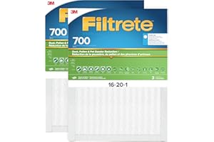 Filtrete 16x20x1 AC Furnace Air Filter, MPR 700, MERV 8, Tough on Pollen, Easy on Airflow, 3-Month Pleated 1-Inch Electrostat