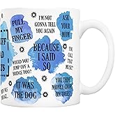 5Aup Funny Stuff Dad Says Mug - Best Gift for Dads, Fathers and Parents - Humorous Ceramic Coffee Mug for Father's Day, Birthday or Special Occasions