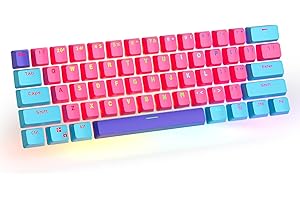 Mosptnspg CJXSP PBT 61 Keycaps 60 Percent, Gaming Keycaps OEM Profile Backlit Keycap Set for 60 Percent Cherry MX Mechanical 