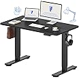 FLEXISPOT Standing Desk 48 x 24 Inch Adjustable Height Desk for Home Office and Computer Workstation, Black Top + Black Frame