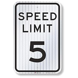 SmartSign "Speed Limit 5 MPH" Sign | 12" x 18" 3M