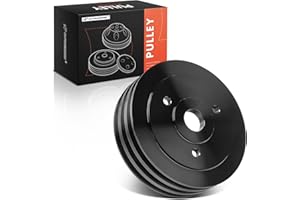 A-Premium Crankshaft Pulley with Triple-Groove Black Aluminum Compatible with 1965 1966 1967 1968 Chevrolet Big Block V8 396,
