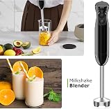Bonsenkitchen Hand Blender 3 in 1 Immersion Stick Blender 300W Black HB3202 view 3