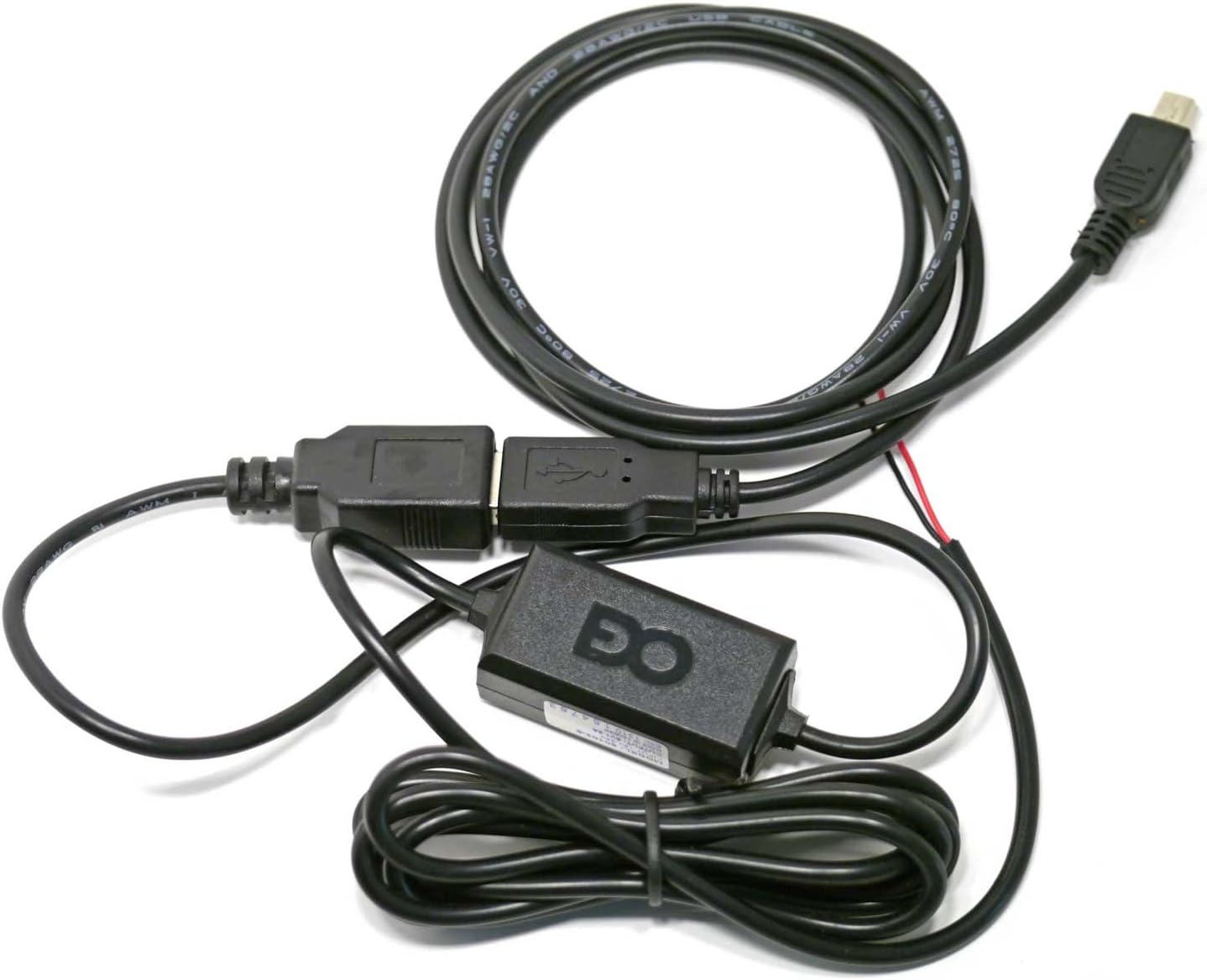 EDO Tech 9' Ultra Compact Mini USB Sync Charge Cable and 5V Direct Hardwire Car Charger Cable Kit for Cellphone, MP3 Player, Bluetooth Speaker or DVR Dash Cam Vehicle Camera Recorder