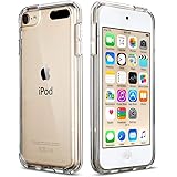 ULAK Soft TPU Bumper PC Back Hybrid Case for iPod Touch 6/iPod Touch 5/iPod Touch 7 - Retail Packaging - Clear Slim