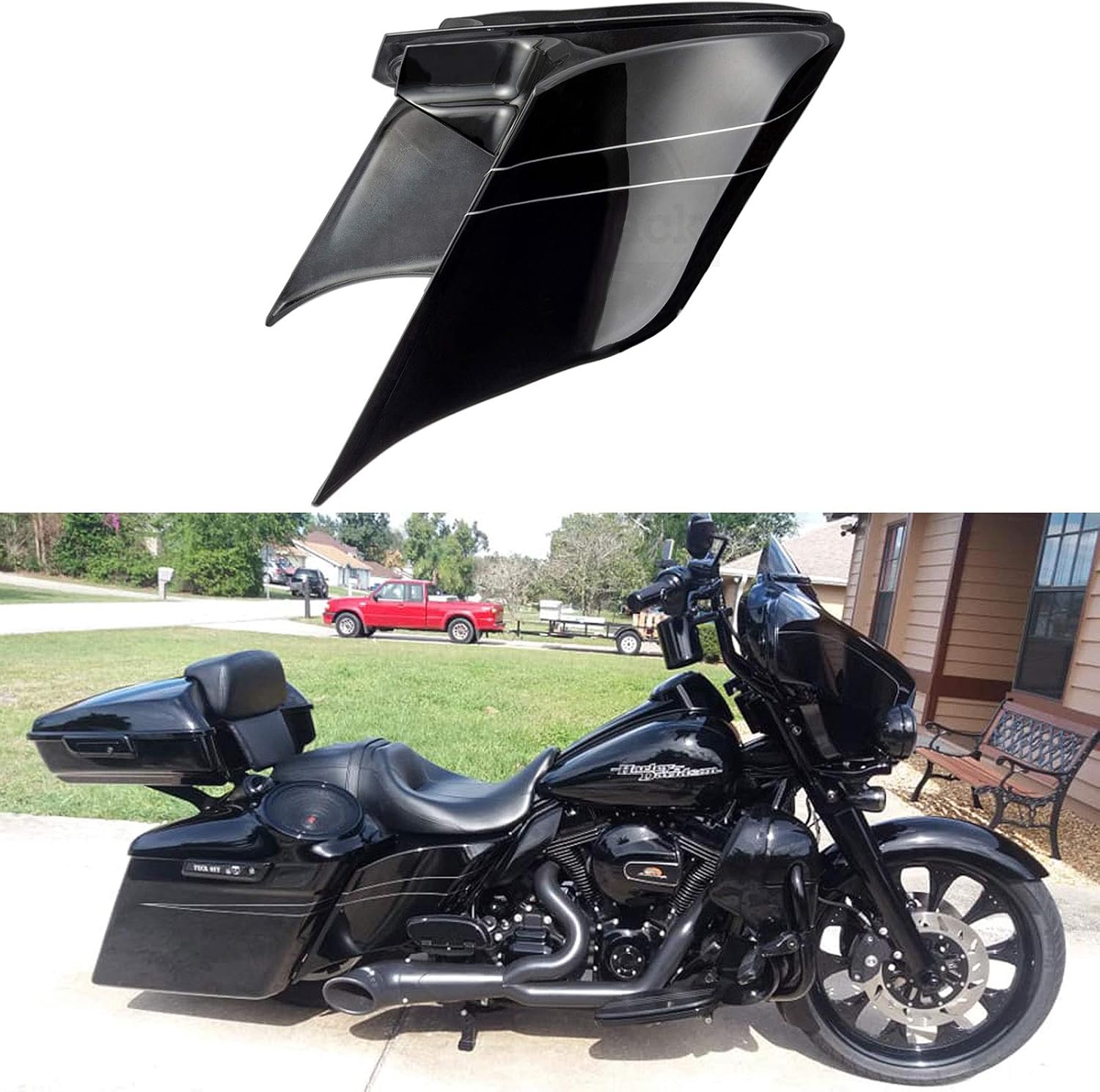 Advanblack Vivid/Glossy Black Stretched Side Covers