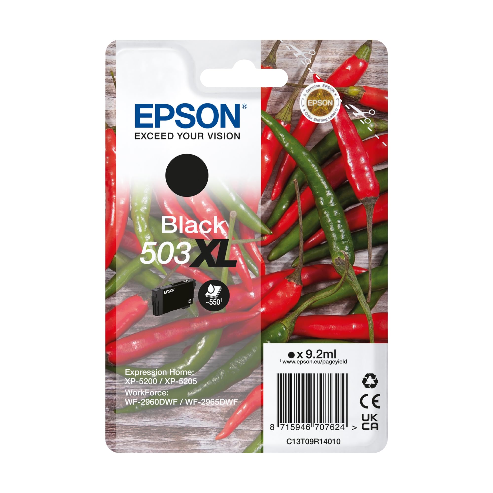 Epson 503XL Chillies, Genuine Black Ink Cartridge