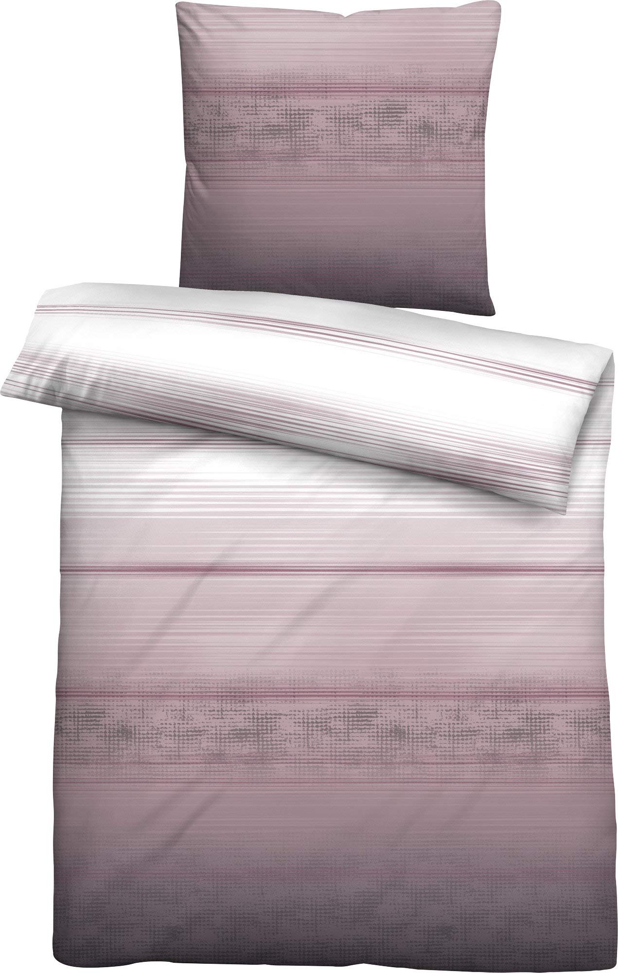 biberna 0666071 Swiss Satin Bed Linen Set with Pillowcase (Cotton) 1x 155 x 220 cm + 1x 80 x 80 cm, Blackberry