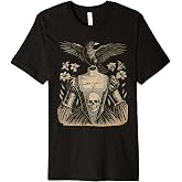 Raven On Headless Victorian Dress with Skull Gothic Dark Art Premium T-Shirt