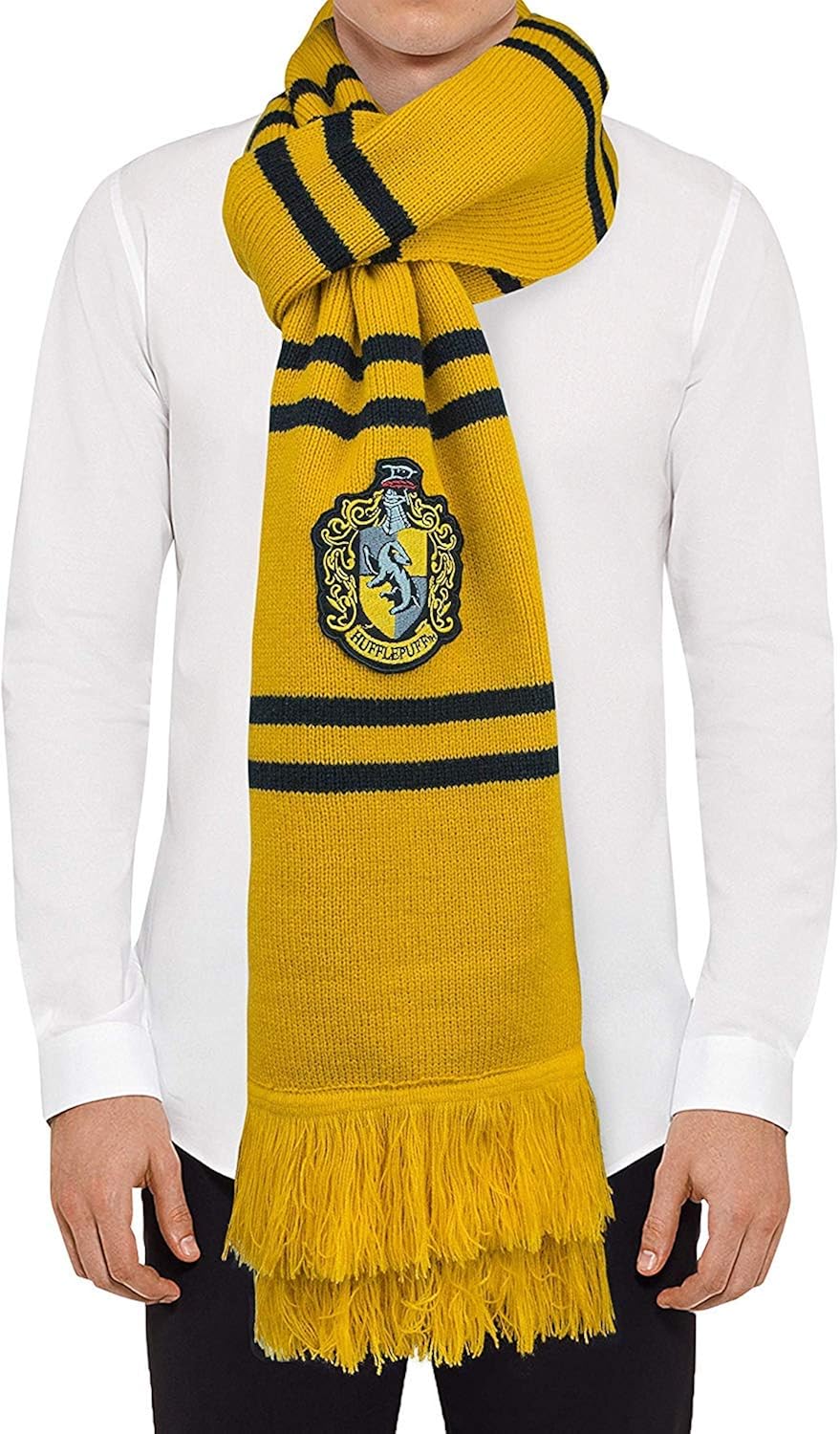 Cinereplicas Harry Potter Scarf - Deluxe Edition - 98" - Official - Ultra Soft Knitted Fabric (Gryffindor): Home & Kitchen