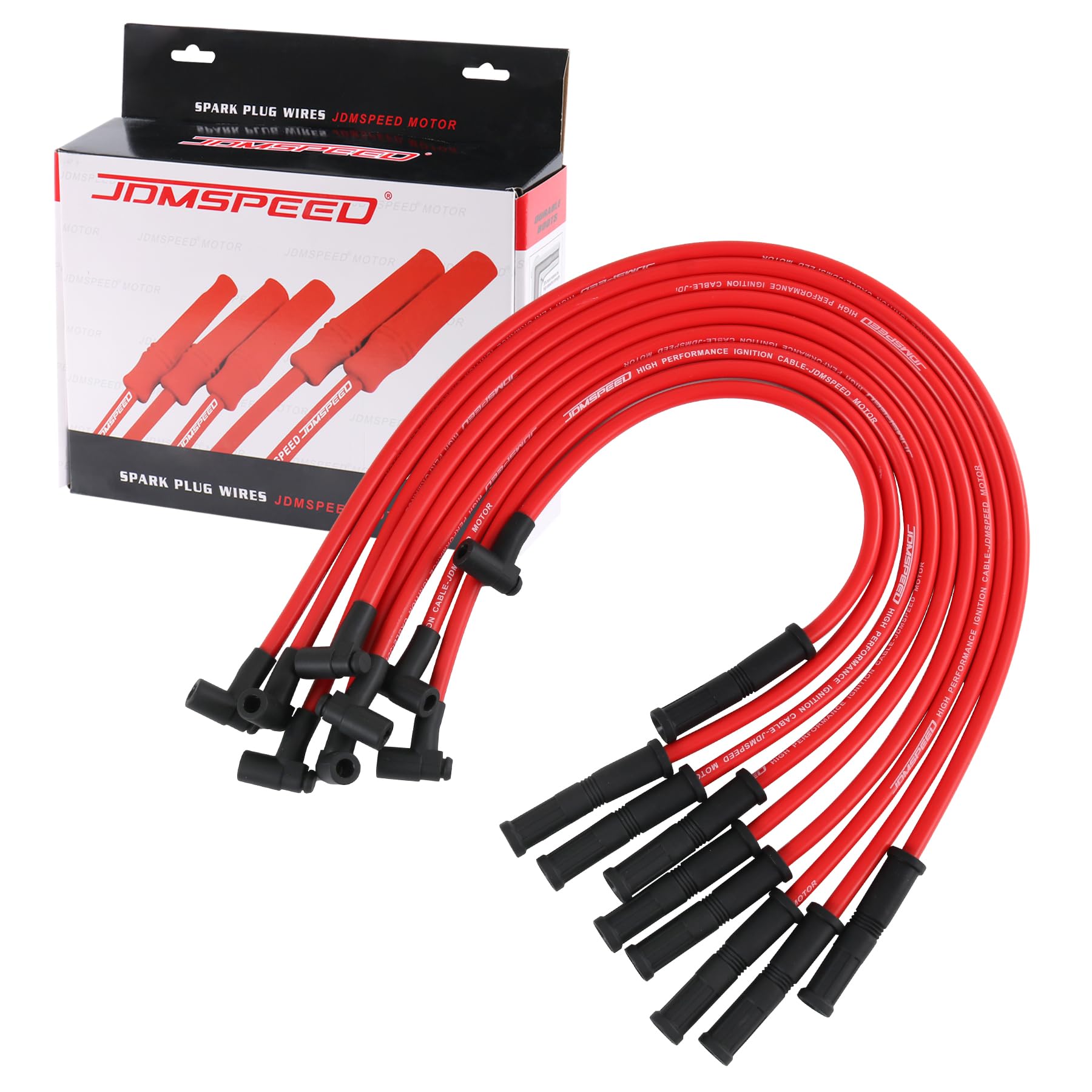 Photo 1 of JDMSPEED New HEI Spark Plug Wires Set 90 to Straight Replacement for SBC BBC 350 383 400 454 V8