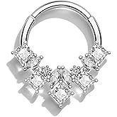 COCHARM 16G Septum Ring Cute Septum Jewelry 10MM Dainty Daith Earrings for Women Stainless Steel Cartilage Helix Piercing Jewelry