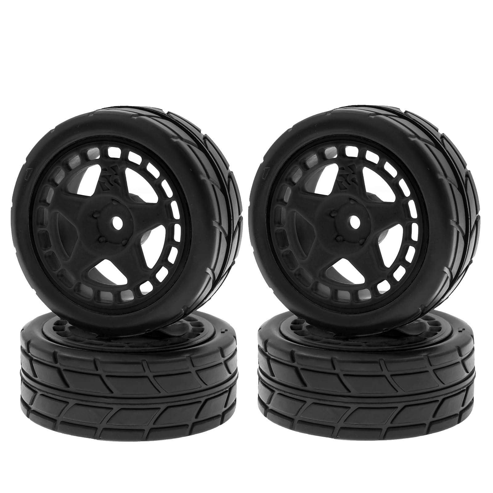 Karlak Tyre,Remote Control Off-Road Car Tires 67 * 45 * 27mm 4pcs Replacement for TAMIYA TT02 XV01 HSP 94123 HPI KYOSHO WLtoys 1/10 Remote Control Car Wheel