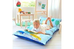 Butterfly Craze Floor Pillow Case - Versatile Lounge Seat & Floor Bed - Custom Support for Sleeping Pad & Guest Bed - Machine Washable Cover & Ground Cushions - Queen Size, Cars Blue