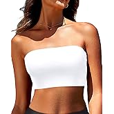 Bandeau Bikini Tops for Women - Strapless Swim Top Bathing Suit Tube Swimsuit Tops