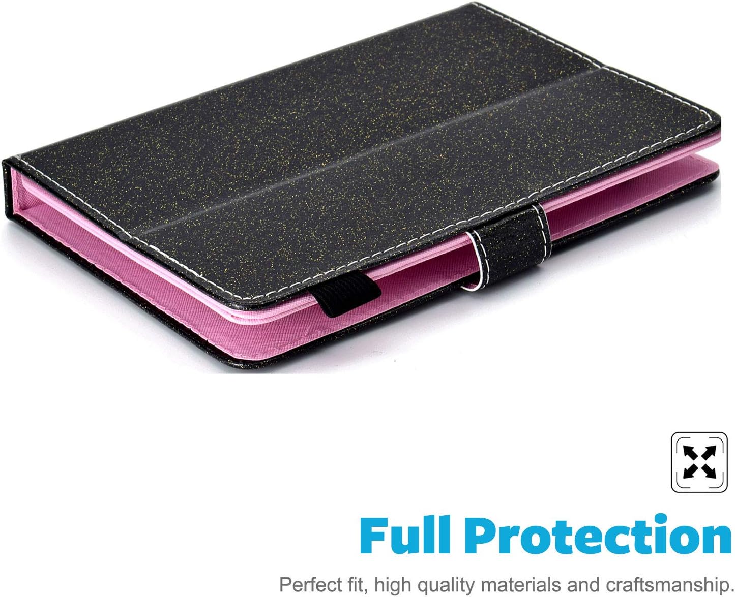 9.0-10.1 inch Universal Case, Dteck Glitter Synthetic Leather Case Cover for Apple iPad Air,New iPad 9.7 2017 2018, Samsung Galaxy Tab A 10.1/Tab E 9.6, RCA 10 Viking and More, Black - Image 4