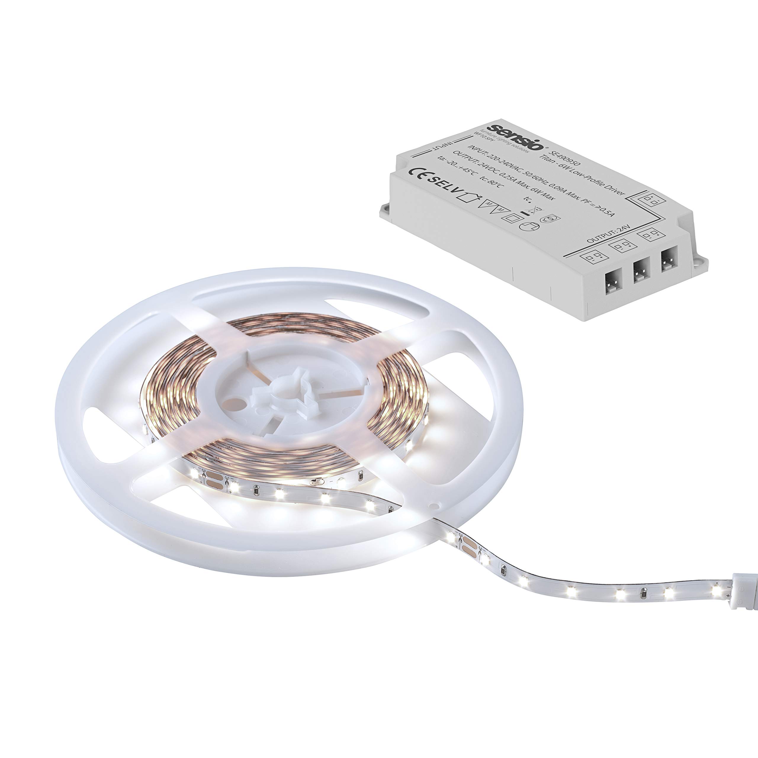 Sensio Primo 2-5m LED Flexible Strip - 1 Light Kit Inc LED Driver - Cool White