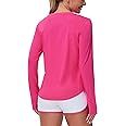 THE GYM PEOPLE Women's Long Sleeve Workout Shirts Athletic Crewneck Hiking Tops with Thumb Hole