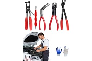 Automotive Electrical Disconnect Pliers Kit,Auto Repair Plier,High-Carbon Steel Connector Separator 60 ° Pliers,Hose Clamp Pl