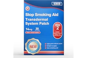 DEBOOB Upgraded Stop Smoking Aid Transdermal System Patch - Quit Smoking Patches Step 2-14 mg - Plant-Based, Easy, & Effective - Reduce Cravings, Combat Withdrawals - 30 Patches