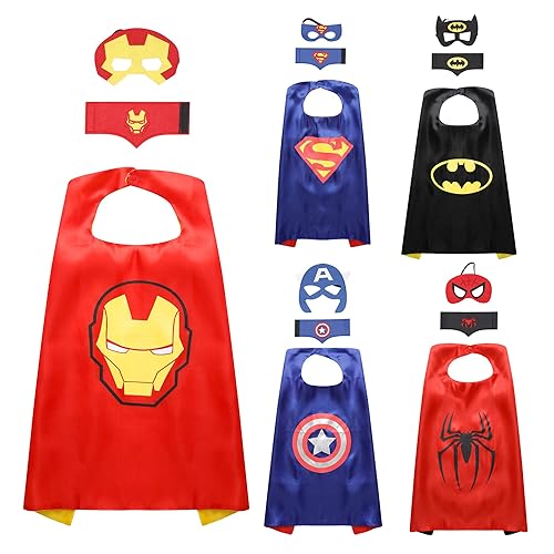 Superhero Capes and Masks 4 set Children Party Dress up Costumes