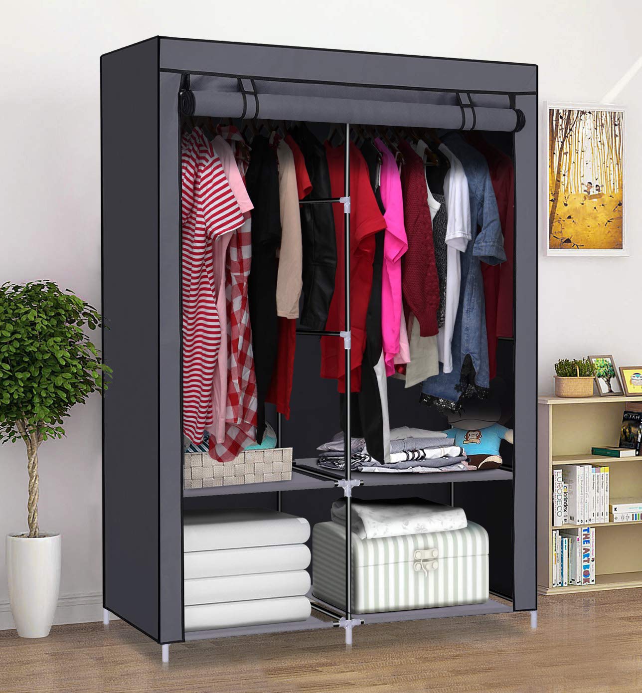 Youud Closet Organizer Wardrobe Portable Wardrobe Storage Clothes