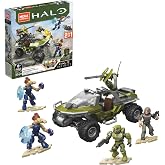 Mega Construx Halo Warthog Rally Vehicle Halo Infinite Construction Set with Master Chief Character Figure, Building Toys for Kids