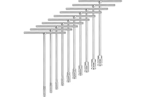 zozoa T - Handle Socket Set, Metric T Handle Wrench Set,10 Pieces(7mm, 8mm, 9mm, 10mm, 11mm, 12mm, 13mm, 14mm, 17mm, 19mm),Cr