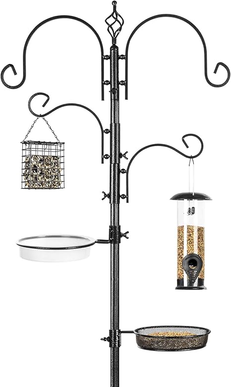 Best Choice Products Garden Deluxe Bird Feeder Station Kit Stand Multi Tier W Bird Bath Above Ground Height Amazon Co Uk Garden Outdoors