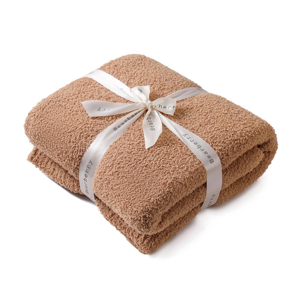 Photo 1 of bearberry Super Soft Fluffy Throw Blanket Lightweight Cozy Warm Throw Blankets for Couch Bed Sofa All Season (Camel, 40”x50”)
