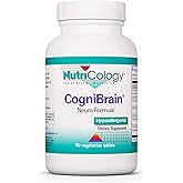 Nutricology Cognibrain Supplement - Memory and Focus Support for Brain Function Health with Lion's Mane, Vegetarian Capsules - 90 Count
