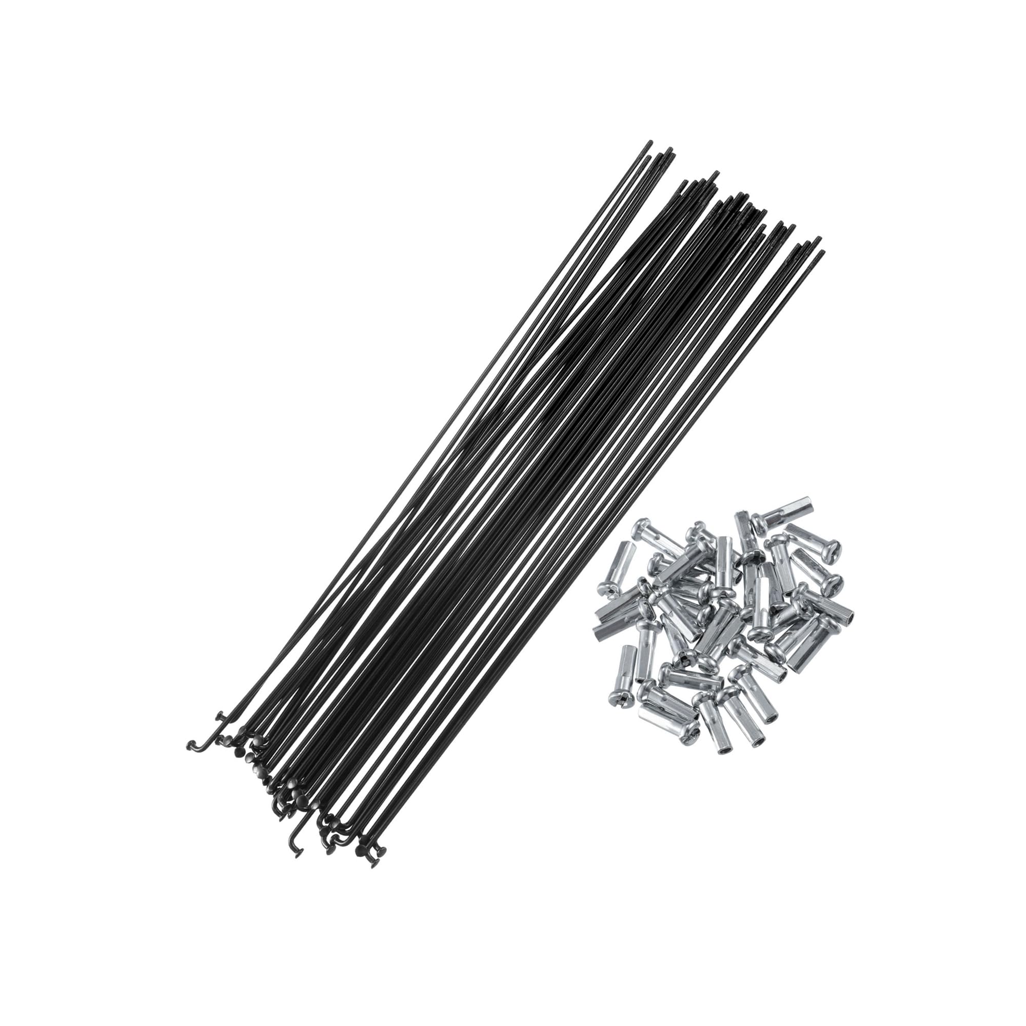 Partuto 36 Pcs Bicycle Steel Spokes 14G Bike Spoke 257mm Length with Nipples Replacement
