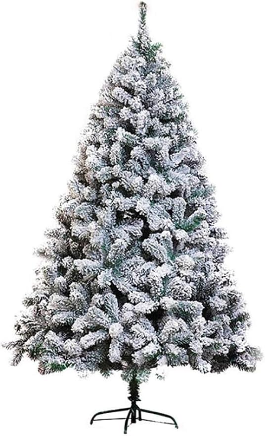 Amazon Co Jp 雪の群がった人工的なクリスマスツリー 消灯した白い雪のスプレークリスマスパインツリー簡単な組み立てモールの結婚披露宴 6フィート 1 8m ホーム キッチン