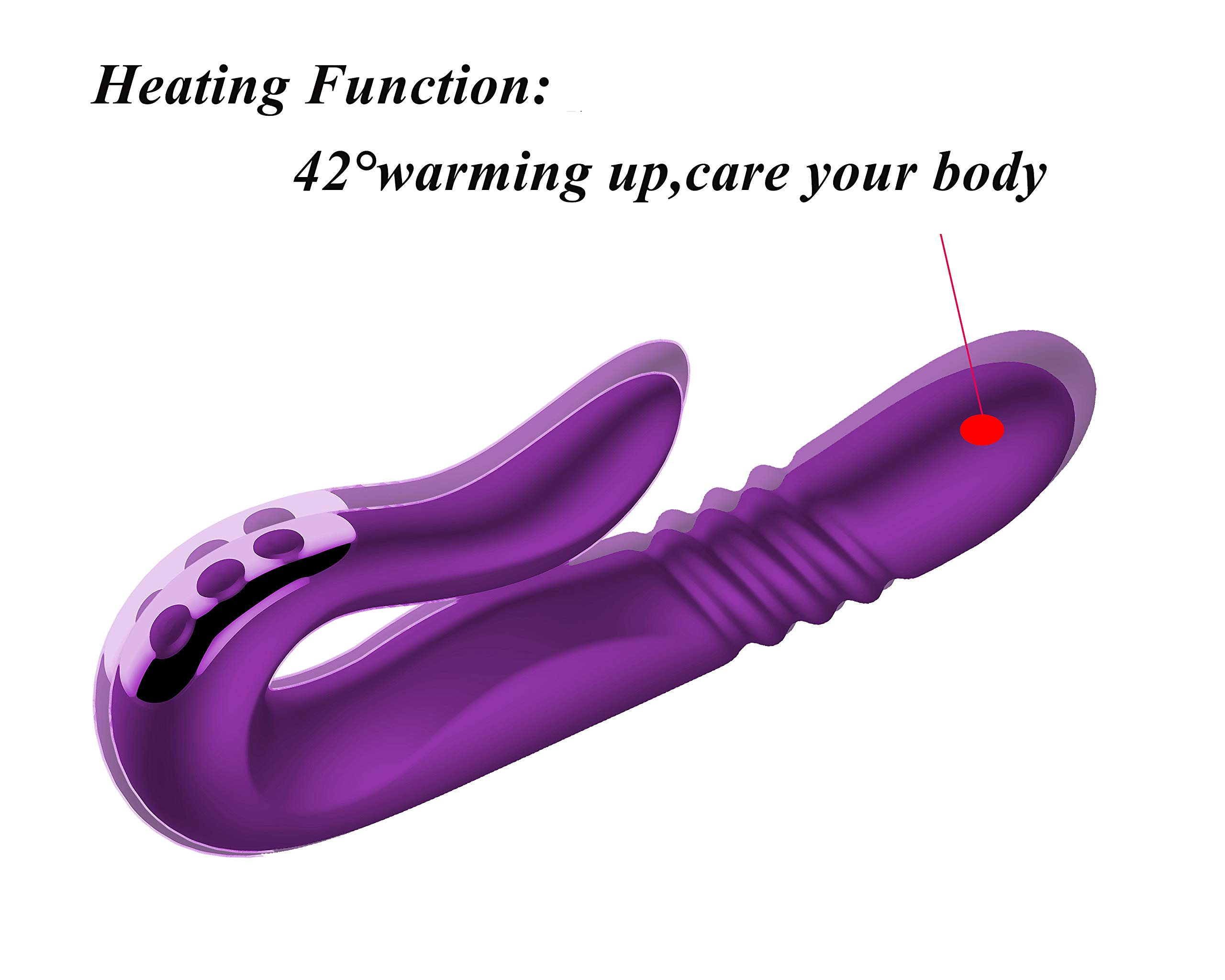 Glas Deluxe Thrusting Vibrator Adult Toys Handheld Massager Stick 360 Degree Rotation Rabbit G spot vibradors 7 Speed Waterproof Powerful vibradors Vibrator Rabbit Bullet Dildo