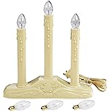 Amazon Com Vickerman 3 Light Ivory Candolier Christmas Indoor Candle Lamp Home Kitchen