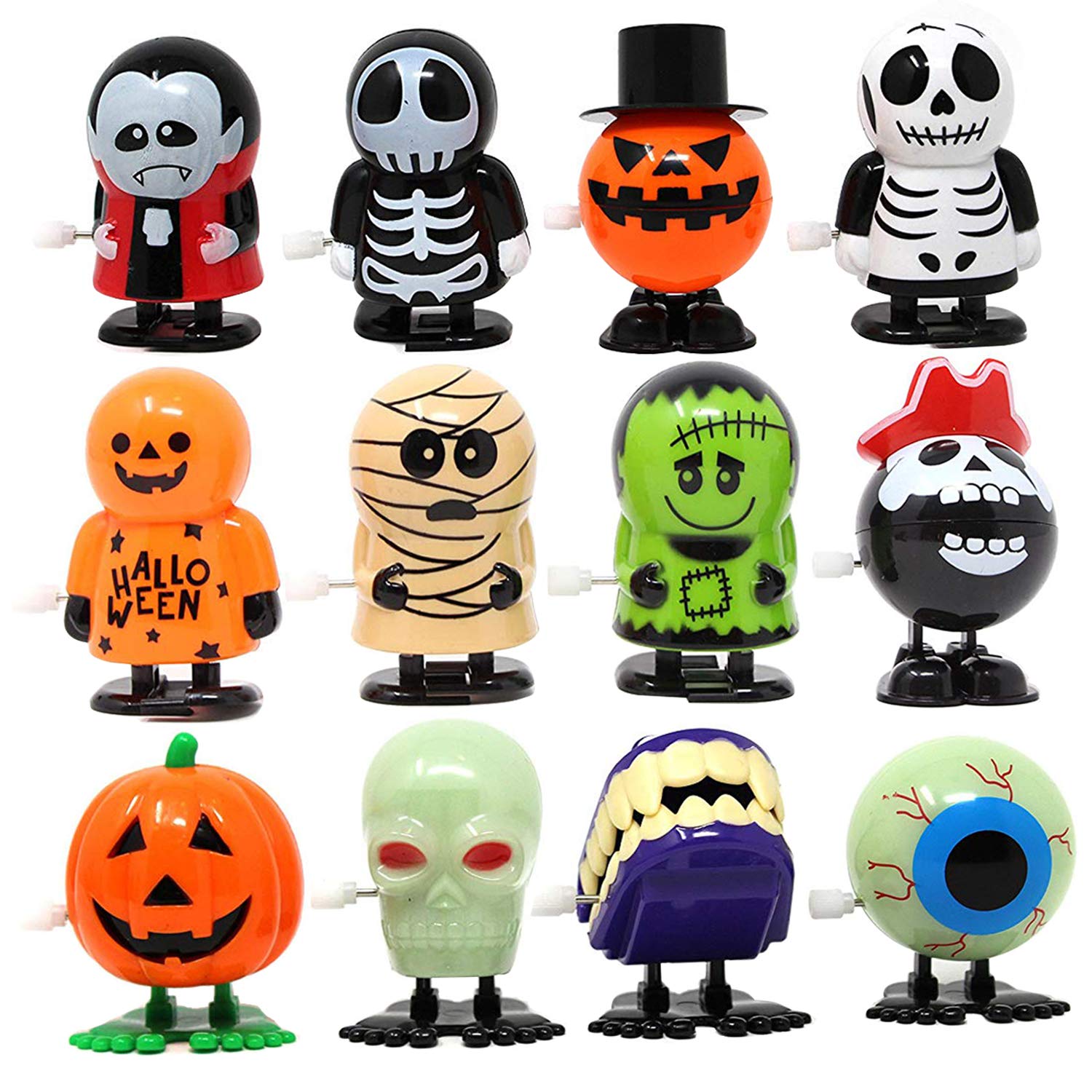 JOYIN 12 Pack Halloween Wind Up Toy Assortments for Halloween Party